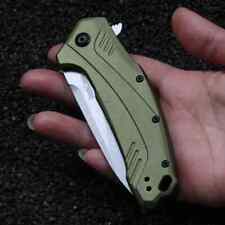 Outdoor Folding Knife, Stainless Steel Knife, Olive Green picture