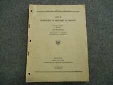 WW2 ANC-5 STRENGTH OF AIRCRAFT ELEMENTS ISSUED BOOK OCT 1940- PRE US WAR ENTRY picture