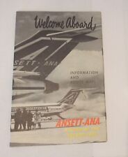 Ansett Ana Airlines Australia Golden Jets 1960’s Map Brochure Guide picture