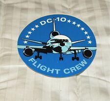 DC 10 FLIGHT CREW ROUND STICKER MCDONNELL DOUGLAS picture