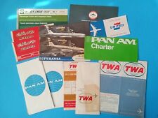 Airline 1960's Tickets Boarding Envelope Misrair Boeing Lufthansa Aer Lingus Lot picture
