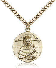 Saint Lawrence Medal For Men - Gold Filled Necklace On 24 Chain - 30 Day Mon... picture