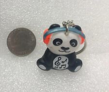 Star Awards Panda Bear Wearing Headphones Keychain picture