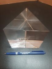 BEECHCRAFT Super King Air B200C Etched Leaded Crystal Glass Paperweight 3 lbs picture