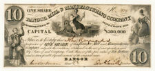 Bangor Mill and Manufacturing Co - Stock Certificate - Early Stocks and Bonds picture