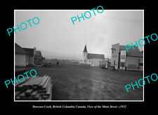 OLD LARGE HISTORIC PHOTO DAWSON CREEK BC CANADA, THE MAIN STREET & STORES c1932 picture