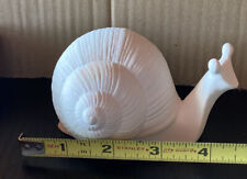 Vintage 1975 White Snail Unfinished Figurine Decor picture