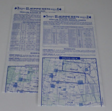 Vintage Lot of 2 Jeppesen Eastern Europe High/Low Altitude Enroute Charts 1999 picture