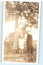 Vintage Photo 1930s, Family Picture Parents Dressed w/ 2 Children, 4.5x2.5 Sepia picture