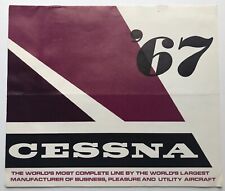 SCARCE 1967 CESSNA Aircraft Airplane Fold-Out Factory Brochure & PHOTO CATALOG picture
