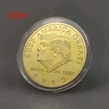 50pc Trump 2020 Gold Plated Commemorative Coin Keep America Great Gift picture