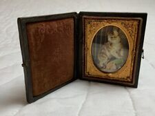 Vintage Antique Victorian Die Cut Ephemera Framed, Full Union Case, Kitty Cat picture
