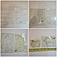 Set Of 8 Vintage  And Now Plastic Candy Pour Molds Easter, Eggs, Ducks, Praying, picture