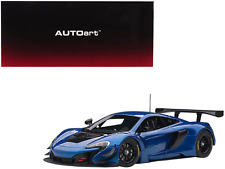 Mclaren 650S GT3 Azure Blue with Black Accents 1/18 Model Car picture