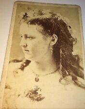 Rare Antique Victorian Signed Actress Vaudeville C.1873 Warren, Ohio CDV Photo picture