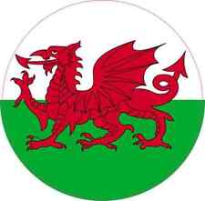 4x4 Circle Wales Flag Sticker Vinyl Country Decal Flags Vehicle Bumper Stickers picture
