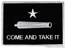 COME AND TAKE IT BLACK FLAG PATCH TEXAS REVOLUTION IRON-ON EMBROIDERED GONZALES picture