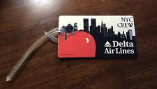Collectible Delta Air Lines NYC Crew w/ Twin Towers Background Baggage￼ Tag picture
