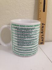 Novelty Computer Programmer Bradley's Bromide Coffee Mug Vtg Japan green white picture