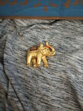 Gold Colored Elephant  2 Inches Long picture
