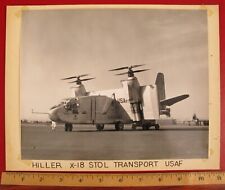 VINTAGE PHOTOGRAPH HILLER X-18 STOL TRANSPORT USAAF MILITARY AIRPLANE AIRCRAFT  picture