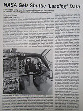 9/1972 ARTICLE 3 PAGES NASA GETS SHUTTLE LANDING DATA CONVINCE 990 picture