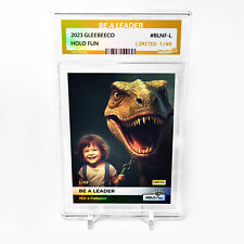 BE A LEADER Not a Follower (Child Walking a T-Rex) Card GleeBeeCo #BLNF-L /49 picture