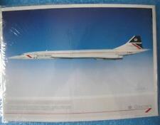 BRITISH AIRWAYS CONCORDE EARLY PICTURE PHOTO FACT SHEET 8 1/2 X 12 WRAPPED MINT picture