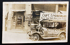 Mint USA Real Picture Postcard Capt Lindbergh First Gear Shift Automotive picture