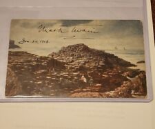 Rare Mark Twain Double Signed Postcard PSA DNA Beckett BAS Autograph Auto Author picture