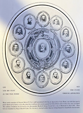 1912 Vintage Illustration General Robert E Lee & Staff picture