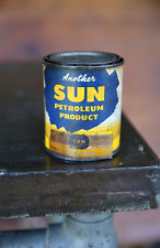 Vintage SUN Petroleum Advertising metal Motor Oil Can Sun Oil Company RARE picture