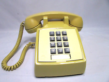 Vintage YELLOW Western Electric Bell System 2500DM Touch-Tone Desk Telephone '77 picture