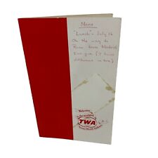 TWA Menu 1960's Trans World Airlines Lunch Madrid to Rome Alcohol Cigarettes picture