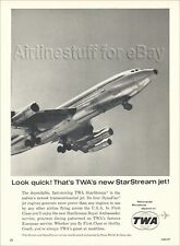 1962 TWA Trans World Airlines Boeing 707 Jetliner AD advert airways STARSTREAM picture