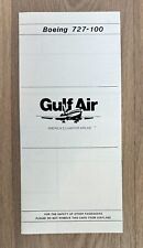 GULF AIR TRANSPORT 727-100 SAFETY CARD 1986 picture