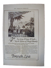 1926 French Line, Marlboro Cigarettes Double-Sided Vintage PRINT AD LO67 picture