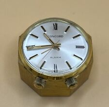 Vintage Concorde Mini Travel Alarm Clock - Gold Tone picture