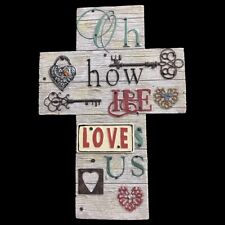 The Faith Collection 10” Oh How He Loves Us Resin Cross FC-1704 picture