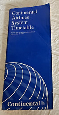 CONTINENTAL AIRLINES - SYSTEM TIMETABLE - 7/1/1995 + Postcard picture