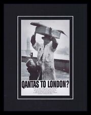 1965 Qantas Airlines London Framed 11x14 ORIGINAL Vintage Advertisement  picture