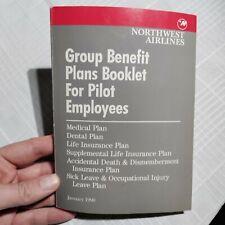 RARE NORTHWEST AIRLINES Group Benefit Plan Booklet 1990 picture