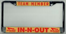 In-N-Out Burger Vintage California TEAM MEMBER - EMPLOYEE License Plate Frame picture