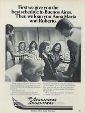 1980 AEROLINEAS ARGENTINAS Boeing 747 PRINT AD airlines airways JUMBO JET advert picture