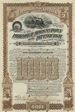 Fairmont, Morgantown and Pittsburgh Railroad Co. - $1,000 Bond - Railroad Bonds picture