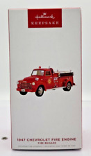 2022 Hallmark Keepsake Ornament 1947 Chevrolet Fire Engine Fire Brigade & Light picture
