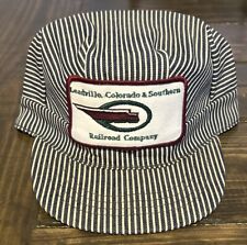 Leadville Colorado Southern Railroad Locomotive Hat Cap Patch USA Made Striped picture
