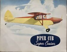1946 Piper Cub Super Cruiser Airplane Aircraft Vintage Original Sales Brochure picture