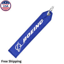 Boeing Aircraft Company Airline Pilot Flight Crew Blue Keychain Tag 747 737 777 picture