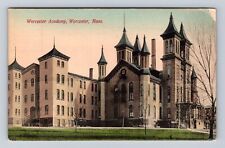 Worcester MA-Massachusetts, Worcester Academy, Antique Vintage c1911 Postcard picture